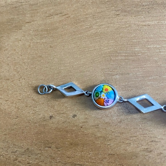 Authentic Murano Glass & Sterling Silver Bracelet - Picture 2 of 4
